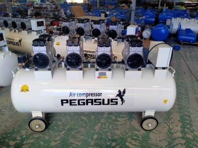 Máy nén khí không dầu giảm âm PEGASUS TM-OF1100X4-330L